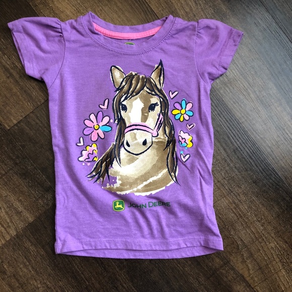 John Deere Purple horse T-shirt 3T